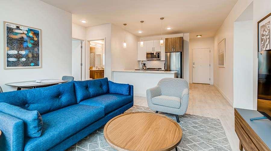 Sentral Michigan Avenue Aparthotel Chicago Quarto foto Interior of a typical apartment