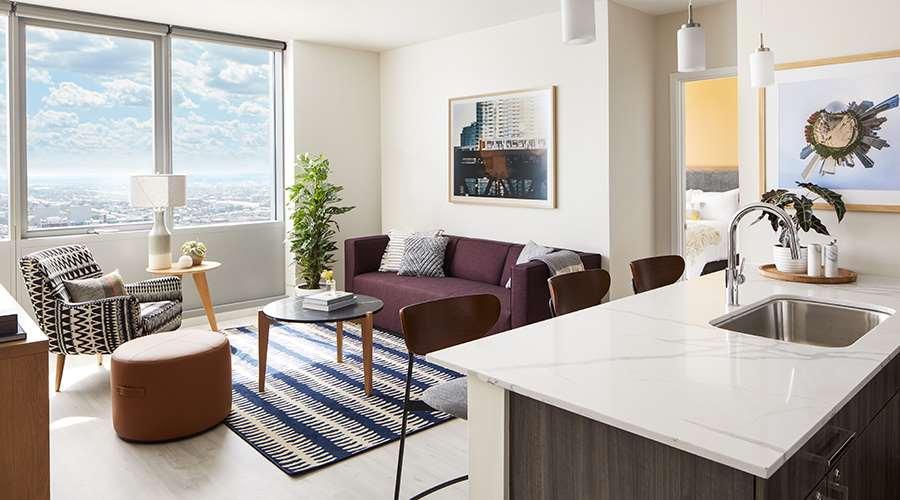Sentral Michigan Avenue Aparthotel Chicago Quarto foto Interior of a typical apartment