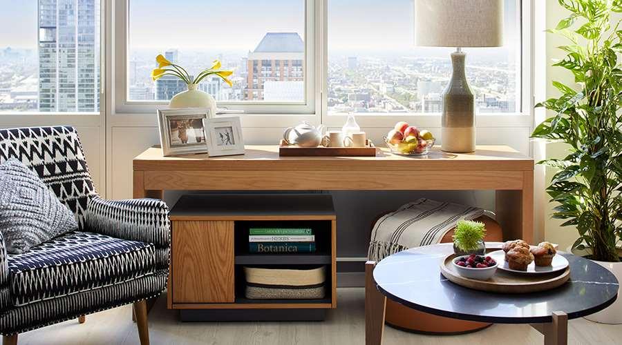 Sentral Michigan Avenue Aparthotel Chicago Quarto foto A console table
