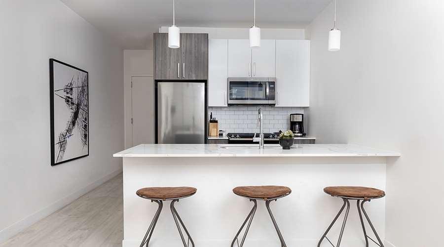 Sentral Michigan Avenue Aparthotel Chicago Exterior foto Kitchen