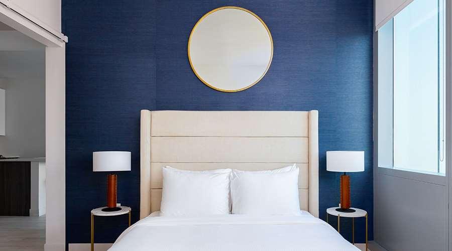 Sentral Michigan Avenue Aparthotel Chicago Quarto foto A bedroom at the Hotel Zags