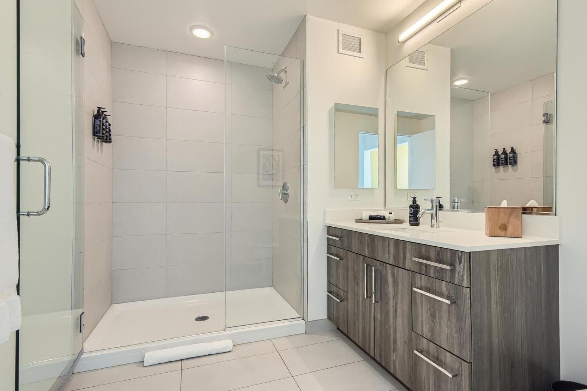 Sentral Michigan Avenue Aparthotel Chicago Exterior foto A walk-in shower